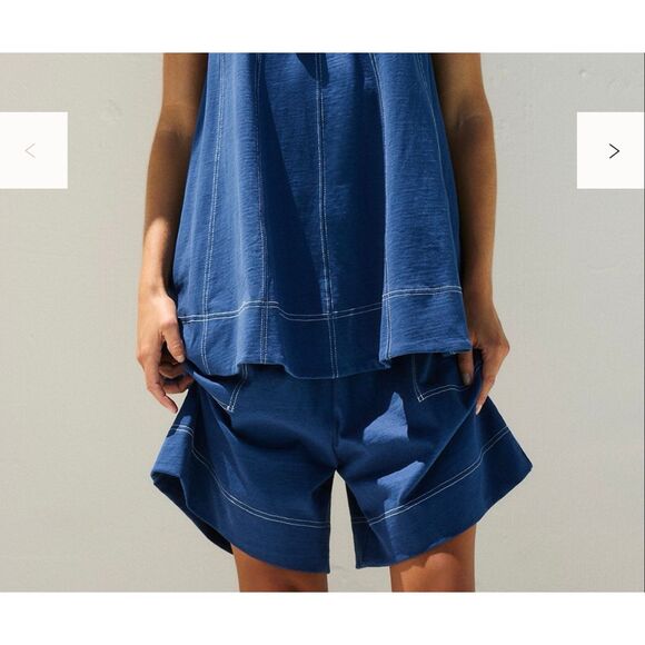 Free People Pants - Free People Beach Strada Shorts in Blue Pull On Casual Women’s S NEW